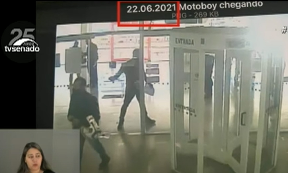 CPI exibe vídeo para comprovar que motoboy da VTCLog pagava contas de ex-diretor do Ministério da Saúde