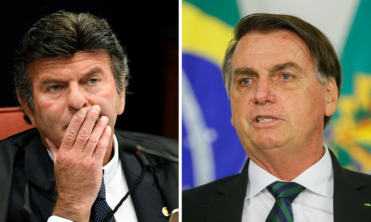 Luiz Fux e Jair Bolsonaro. Fotos: Evaristo Sá/AFP e Isac Nóbrega/PR 