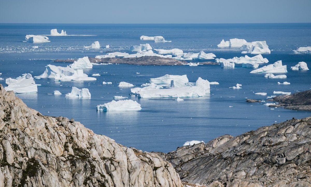 Icebergs na costa da Groenlândia.

Foto: Jonathan NACKSTRAND/AFP 