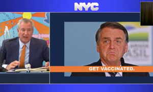 'Se você não quer se vacinar, nem precisa vir', diz prefeito de Nova York a Bolsonaro