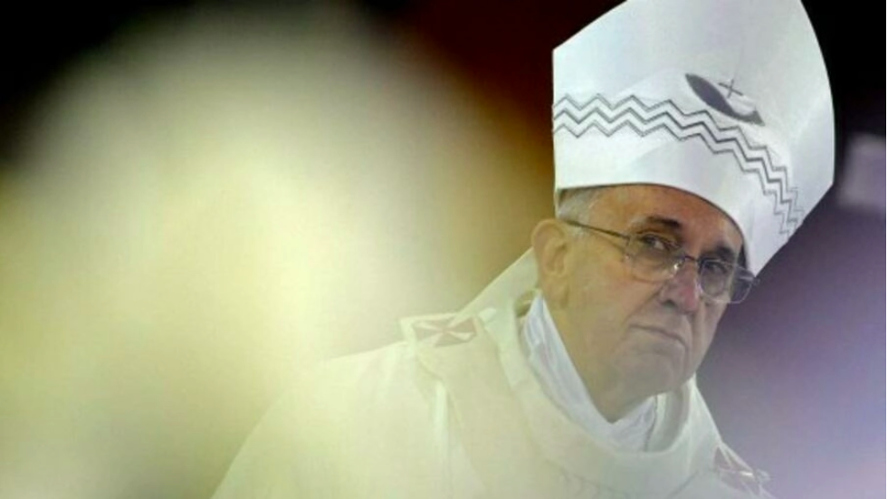 O papa Francisco agradeceu às milhares de vitimas pela 