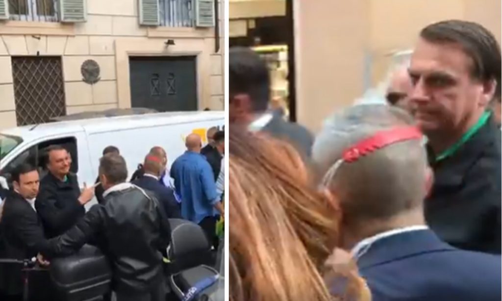 Bolsonaro descumpre recomendação e caminha sem máscara em Roma