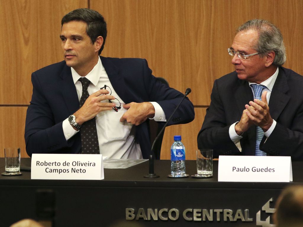 O presidente do Banco Central, Roberto Campos Neto, e o ministro da Economia, Paulo Guedes. Foto: Fabio Rodrigues Pozzebom/Agência Brasil 