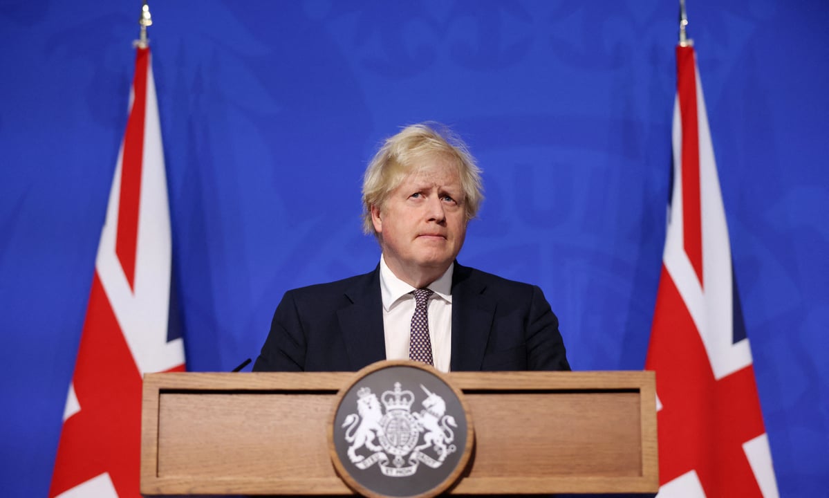 O premiê britânico Boris Johnson. Foto: Hollie Adams/POOL/AFP 