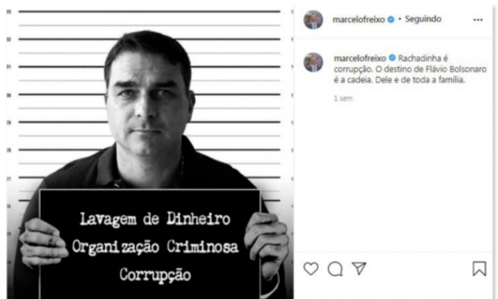 Justiça determina que Freixo apague montagem de Flávio fichado na polícia