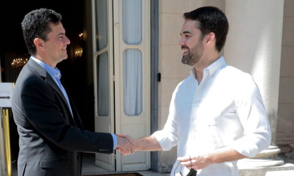 Eduardo Leite recebe Sérgio Moro e fala em ‘canal aberto’ com ex-juiz