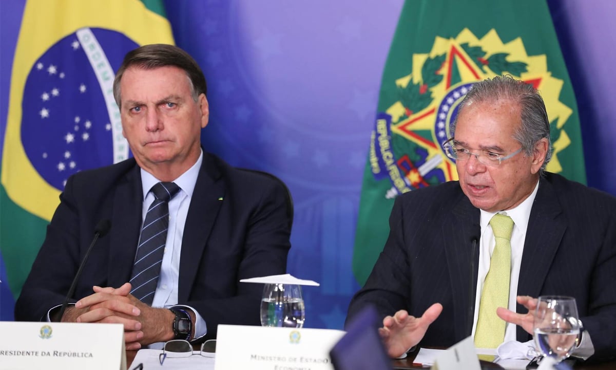 Jair Bolsonaro e Paulo Guedes. Foto: Marcos Corrêa/PR 