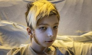 Crianças de um hospital pediátrico de Kiev sofrem o 'terrível' traumatismo de guerra