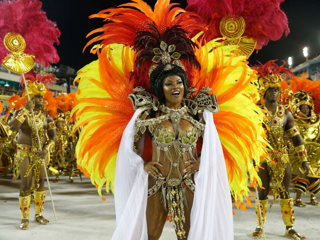 Rio de Janeiro - A escola de samba Salgueiro se apresenta no Desfile das Campeãs do Carnaval do Rio, na Sapucaí, em 2018 (Tânia Rêgo/Agência Brasil) 