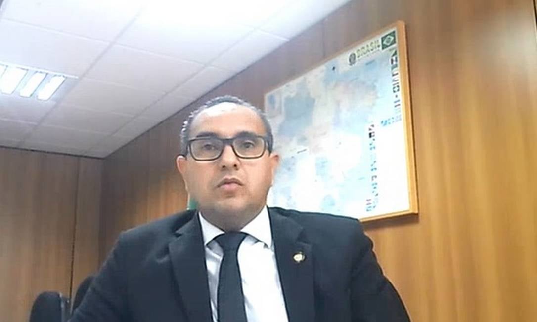 Djaci Vieira, chefe de gabinete do MEC, em depoimento à CGU Foto: Reprodução 
