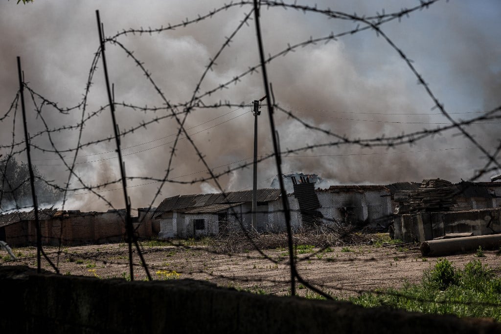 Destroços da guerra.

Foto: Dimitar DILKOFF / AFP 