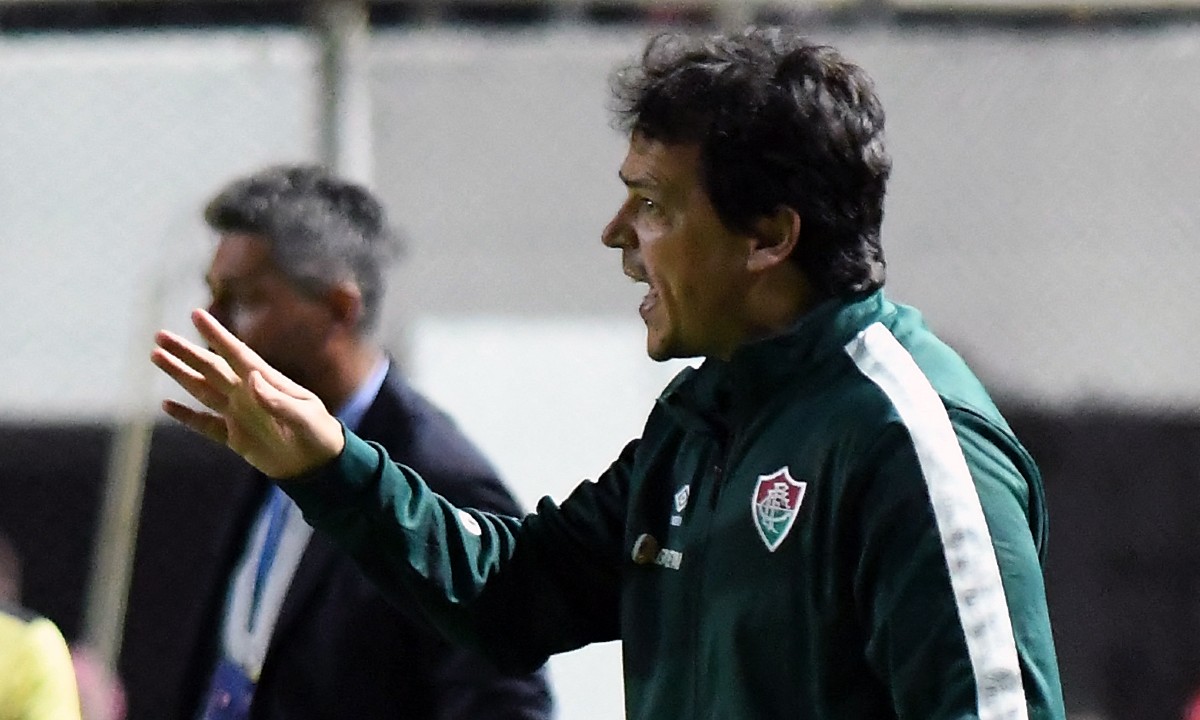 Fernando Diniz, técnico do Fluminense. Foto: Jose ALMEIDA / AFP

 