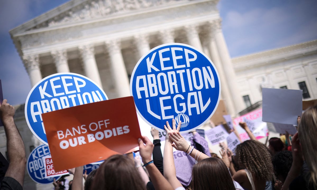 Ativistas se mobilizam em torno da questão do aborto nos Estados Unidos. Foto: Win McNamee/Getty Images/AFP 