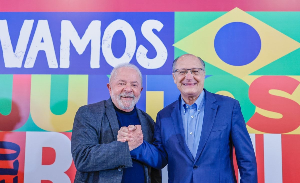 Lula e Alckmin na reunião da coordenação-geral do movimento Vamos Juntos pelo Brasil. Foto: Ricardo Stuckert 