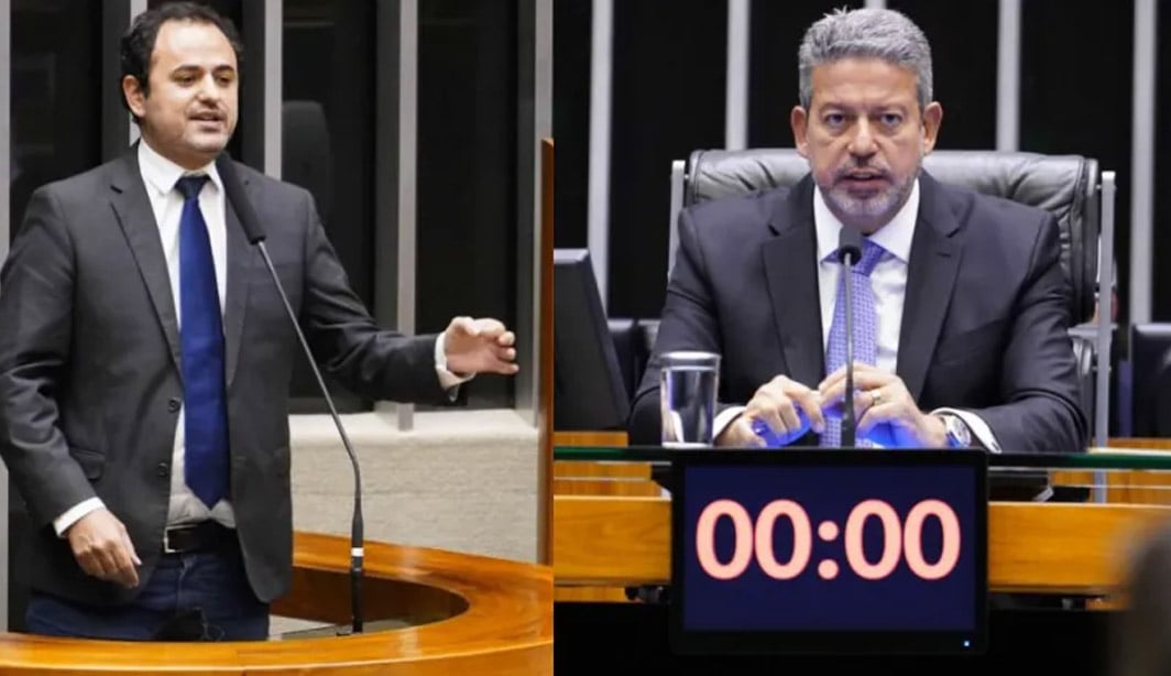 Glauber Braga e Arthur Lira. Fotos: Pablo Valadares/Câmara dos Deputados 