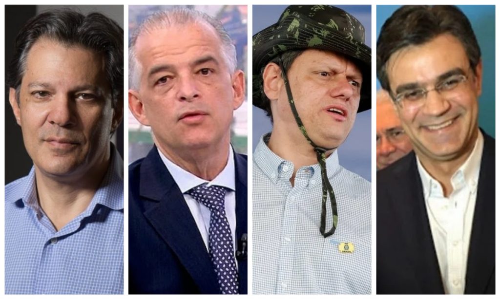 A rejeição e o potencial de voto de cada candidato ao governo de SP, segundo pesquisa