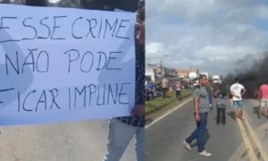 Moradores de Umbaúba protestam após a morte de um homem ‘asfixiado’ em ação da PRF