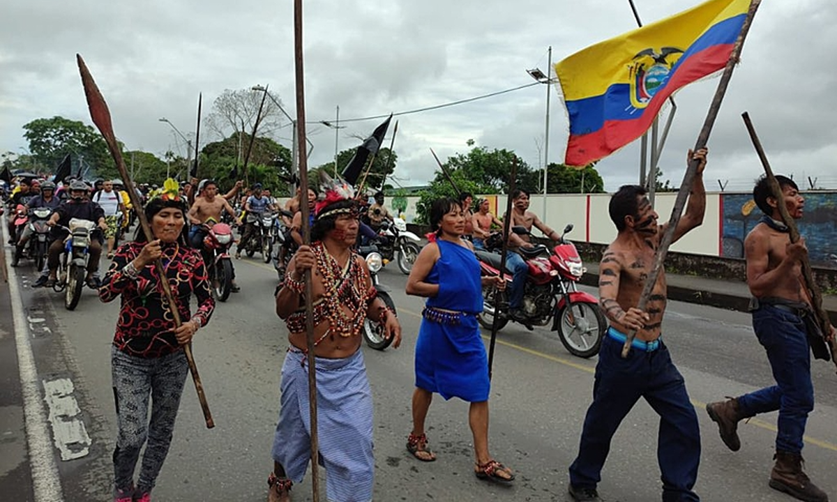 Organizações indígenas mantêm paralisação nacional por nove dias no Equador - Foto: Confeniae 
