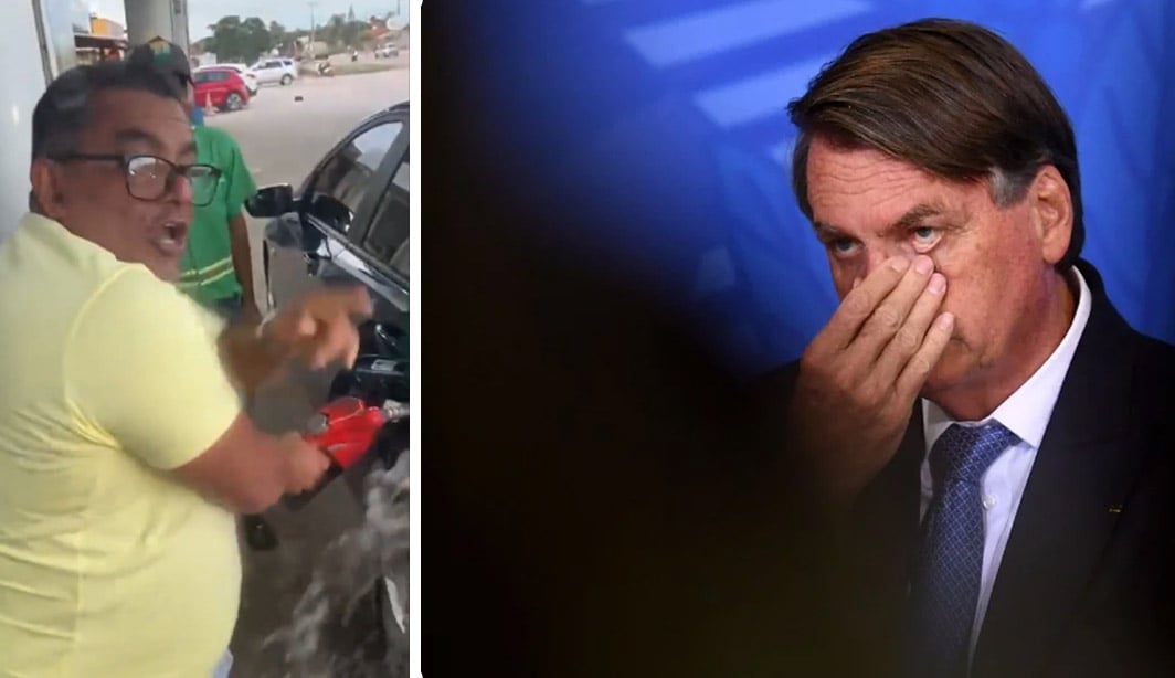 No Brasil com 33 milhões de famintos, bolsonarista lava o carro com gasolina em PE