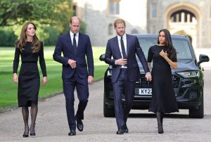 William e Harry prestam homenagens à rainha e cumprimentam o público