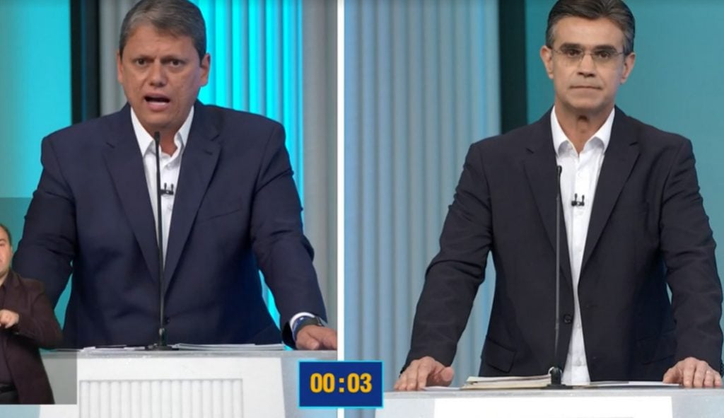 Rodrigo sobe o tom contra Tarcísio em busca de vaga no 2º turno: ‘há 6 meses você nem morava aqui’