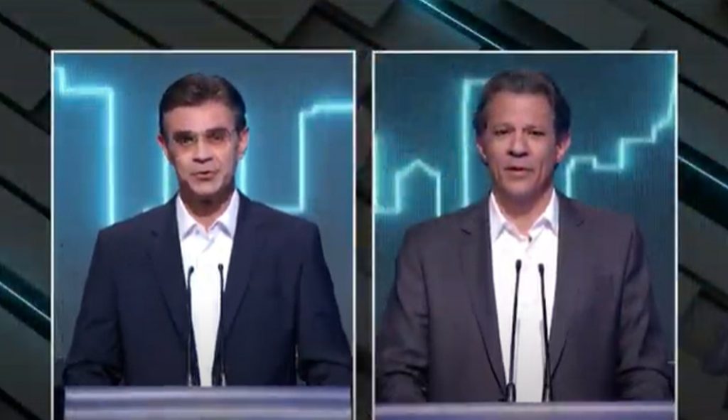 Debate em SP: Haddad diz que Rodrigo Garcia ‘esconde’ Doria na campanha