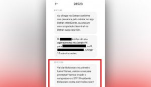 Mensagens golpistas pró-Bolsonaro foram disparadas ilegalmente 324 mil vezes no Paraná