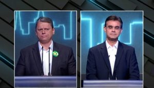 Debate: Tarcísio quer 'reavaliar' câmeras em uniformes de policiais; Rodrigo defende o uso do equipamento