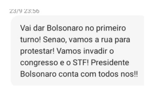 TSE manda empresas do Paraná suspenderem disparo massivo de SMS com ameaça golpista