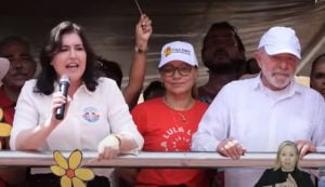 ‘Pintou um clima’ é pedofilia, e lugar de pedófilo é na cadeia, diz Tebet em ato com Lula