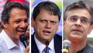 Ipec: em SP, Haddad tem 41% dos votos válidos, contra 31% de Tarcísio e 22% de Rodrigo