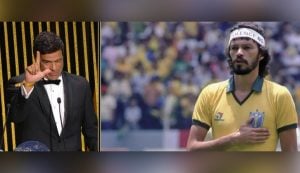 Vídeo: Raí 'faz o L' ao entregar o Prêmio Sócrates na Bola de Ouro