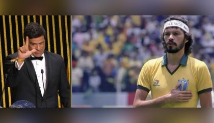 Vídeo: Raí ‘faz o L’ ao entregar o Prêmio Sócrates na Bola de Ouro