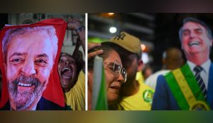 Veja fotos da reação de apoiadores de Lula e de Bolsonaro após a apuração do 2º turno