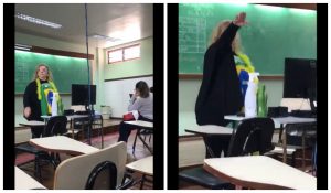 No Paraná, professora bolsonarista faz saudação nazista em sala de aula