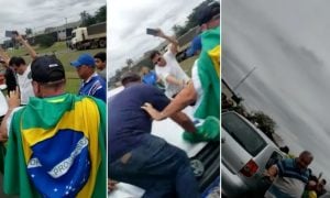 Motorista é preso após atropelar manifestantes pró-golpe no interior de SP