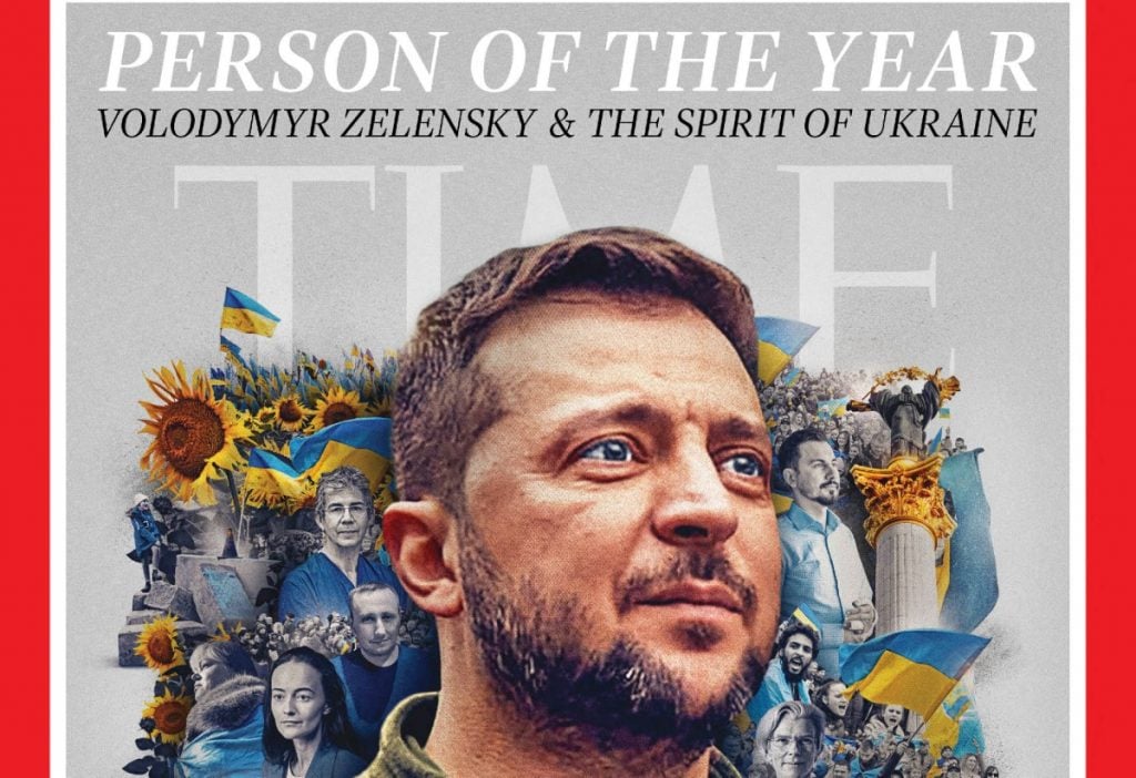 Zelensky é a personalidade do ano 2022 para a revista Time