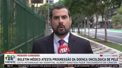 Jornalista da Jovem Pan erra ao dizer que Pelé tem um câncer ‘no colo do útero’