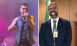 Zezé Di Camargo elogia foragido Allan dos Santos em show em Miami