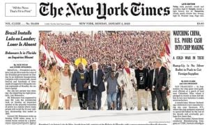 NY Times destaca posse de Lula e chama Bolsonaro de ‘perdedor ausente’