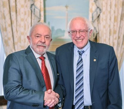Lula se reúne com Bernie Sanders horas antes de encontro com Biden nos EUA