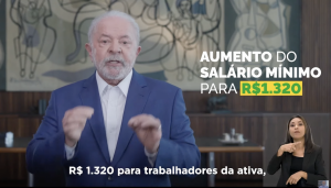 Em primeiro pronunciamento na TV, Lula anuncia mínimo de R$1.320 e isenções no IR