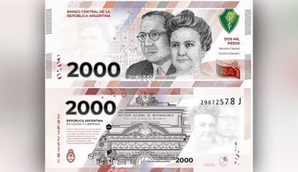 Nota de 2 mil pesos entra em circulação na Argentina