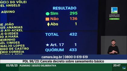 Câmara dos Deputados derruba trechos dos decretos de Lula sobre o marco do saneamento