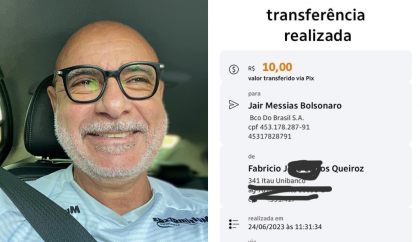Queiroz ‘reaparece’ e faz transferência para vaquinha de Jair Bolsonaro