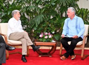 Em agenda com Celso Amorim, presidente de Cuba celebra retomada de relações com o Brasil