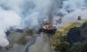 PF queima 302 balsas de garimpo no Rio Madeira, no Amazonas