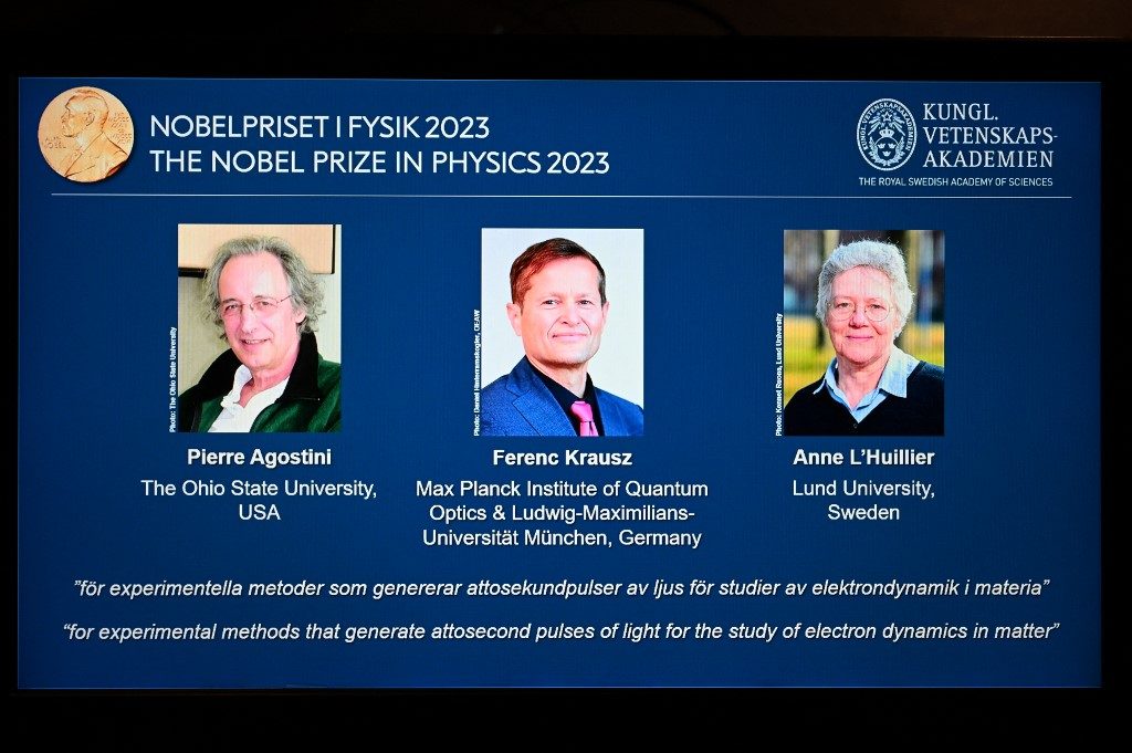 Trio vence o Nobel de Física por estudo sobre elétrons