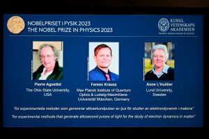 Trio vence o Nobel de Física por estudo sobre elétrons