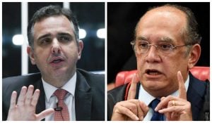 Em Paris, Rodrigo Pacheco e Gilmar Mendes protagonizam embate sobre limites dos Três Poderes